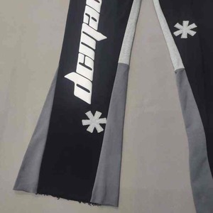 Streetwear Mens Trousers <b>Jogger</b> Sweatpants Custom 3D Puff Print <b>Stacked</b> Flared Sweatpants Men - Product Image 2