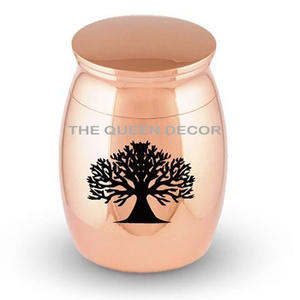 Urne funéraire en métal couleur or brillant polissage adulte urnes funéraires pour cendres humaines urne commémorative qualité supérieure - Product Image 4