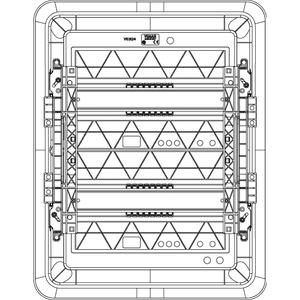 Vimar V53124.B Tableau de distribution encastré 2 modules avec rail DIN, plastique blanc, IP40 - Product Image 3