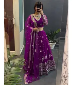 顶级设计婚纱和派对疲倦的Lehenga Choli，最低批发价印度礼服和Lehenga Choli适合女性