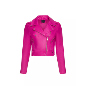 Chaqueta corta de cuero para mujer de diseño personalizado de alta calidad servicios OEM chaqueta de cuero de nuevo diseño para mujer - Product Image 1