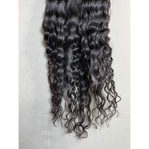 Cheveux vierges indiens et vietnamiens, boucles lâches, ondulation naturelle, tissage d'un seul donneur, longueur étirée de 8 à 36 pouces, style crépu - Product Image 2