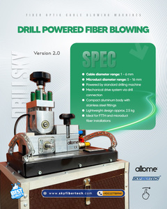 Máquina de Soplado de Cable de Fibra Óptica SKYFIBERTECH DrillSKY Rentable con 2 Años de Garantía, Fabricante Turco, para Microductos FTTH/FTTX - Product Image 2