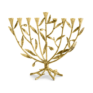 Elegante Árbol de la vida plateado Menorah hecho a mano Hanukkah portavelas con diseño simbólico - Product Image 5