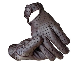 Street Wear Custom Logo Non-Slip Full Finger Leather <b>Gloves</b> with Lace-Up Closure for Unisex Winter Outdoor Use - Product Image 4