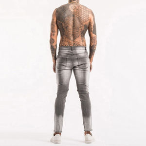 Haute qualité hommes à la mode Street Wear confortable jambe droite hommes Jeans élastique décontracté Denim Jeans pantalon - Product Image 6