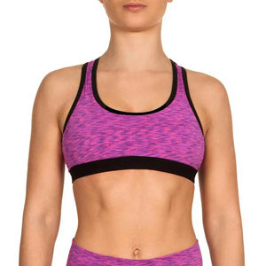 Soutien-gorge de sport pour femme, léger, confortable, respirant, logo frontal, haute élasticité, soutien moyen, sans dos, séchage rapide, pour le yoga et la gym - Product Image 1