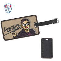 Nuevos parches bordados personalizados Etiqueta de nombre de equipaje Diseños bordados