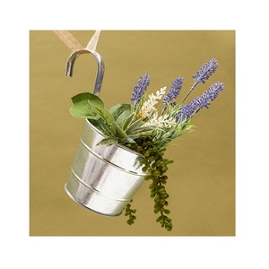 custom wall mounted flower <b>pots</b> garden accessories galvanized metal balcony hanging planter <b>herb</b> decoration hanging planter - Product Image 1