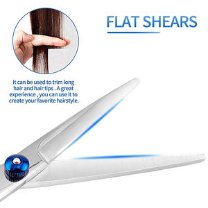 Ciseaux de coupe de cheveux de barbier de haute qualité finition ciseaux de Salon de beauté en acier allemand polonais avec anneau en caoutchouc - Product Image 3