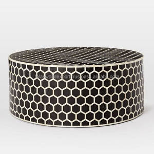 Table basse de luxe faite à la main en incrustation d'os pour le salon décoration nordique maison artisanat unique meubles en bois design moderne par FWE - Product Image 3