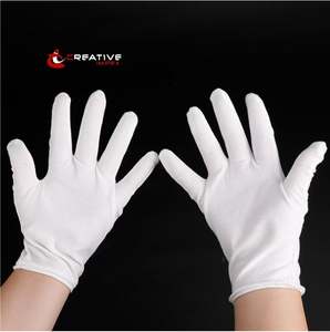 White Soft 100% Cotton Outdoor Inspection Mittens & <b>Gloves</b> <b>Touchscreen</b> Needle Detection-Durable Eco-Friendly Four Seasons Use - Product Image 2