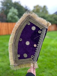 Velours Mariage Pakhi Main Éventail Décor Traditionnel Pour Mehndi Dholki Sangeet Punjabi Mariage Mayoon Jaggo Maapillai Azhaippu Lagna - Product Image 4