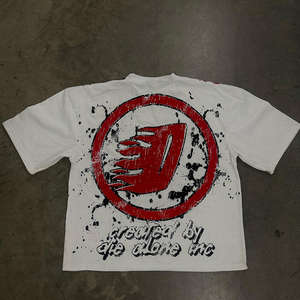 Camiseta de Punto Lisa de Corte Regular |   Ropa Urbana Ecológica con Efecto Desgastado, Impresión DTG, Largo Regular, 100% Algodón Orgánico para Hombre - Product Image 2