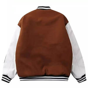 Chaquetas Versity de talla grande para hombre, venta al por mayor, chaquetas Varsiti en blanco, logotipo personalizado, letra lisa, chaqueta universitaria para hombre - Product Image 3