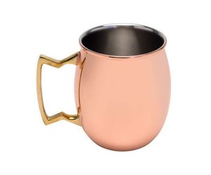 Stainless Steel <b>Large</b> Capacity Pink Moscow Mule <b>Cup</b> Beer Mug Suitable for Bar Party Club Nights - Product Image 1