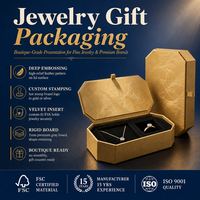 Boîte de présentation de bijoux avec couvercle et base pour emballage de comptoir de marque, présentation de comptoir de vente au détail, présentation de cadeaux, emballage de boutique
