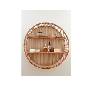 Estante de pared de ratán decorativo de primera calidad con artesanía única, perfecto para casas, oficinas y apartamentos de estudio - Product Image 2
