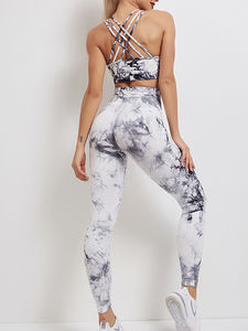 Ropa deportiva Mujer logotipo personalizado ropa de entrenamiento traje mujer ropa deportiva conjunto activo cintura alta sin costuras fitness yoga conjuntos mujeres - Product Image 4