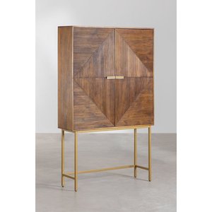 Baty ตู้สูงดีไซน์แบบดั้งเดิมเฟอร์นิเจอร์ไม้มะม่วงทำมือสำหรับห้องนั่งเล่น - Product Image 5