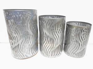 Support votif de Noël à motifs de feuilles en métal moderne Support de pilier de décoration de maison élégante - Product Image 5