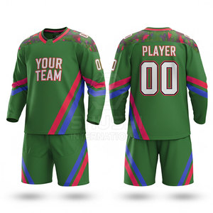 Service OEM personnalisé Ensemble d'uniformes de hockey sur glace Maillot sublimé Shorts Équipe professionnelle Écologique Séchage rapide Respirant - Product Image 5