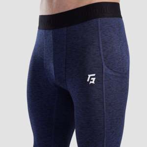 Pantalones de Compresión GA para Hombre, 3/4, Color Azul Marino, Leggings 2.0 - Product Image 4