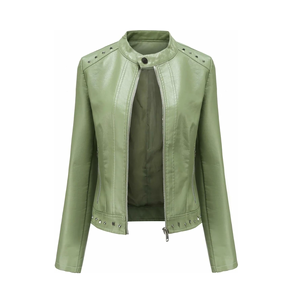 Ropa transpirable para mujer, ropa informal, chaquetas de cuero hechas a medida, las más vendidas, uso de invierno, chaquetas de cuero genuino para mujer - Product Image 1