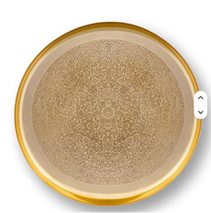 Plateau rond en métal fini multicolore Ustensiles de cuisine et de restaurant pour la maison et l'hôtel Outils décoratifs pour salade - Product Image 5