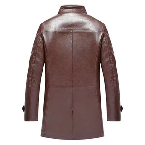 Ropa de hombre, abrigo de piel auténtica de oveja, chaquetas largas de piel auténtica gruesa de invierno para hombre, chaqueta polar - Product Image 4