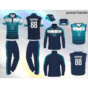ชุดกีฬาคริกเก็ตปรับแต่งได้ชุดเต็มตัวสีสวยและโลโก้ชื่อทีม - Product Image 1