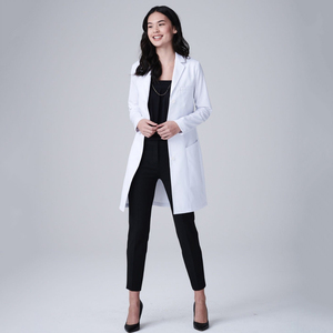 2024, superventas, bata de laboratorio para mujer de calidad profesional, último uniforme de Hospital, bolsillos delanteros, diseño impreso transpirable, Doctor - Product Image 6