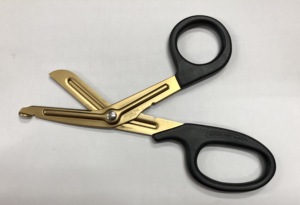 Tijeras manuales para traumatismos médicos de 7,5 pulgadas para uso EMT Acero inoxidable japonés con revestimiento de titanio Hecho en Taiwán - Product Image 3