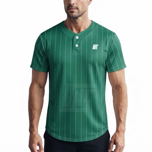 Camiseta Deportiva de Béisbol de 2 Botones para Hombre, Ligera, de Manga Corta, Transpirable, Personalizable con Nombre y Número del Equipo - Product Image 3