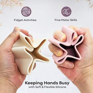 Estrellas bebé educativo salpicaduras juguetes de baño conjunto de tazas apilables de silicona para clasificar y anidar - Product Image 5