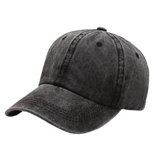 Venta al por mayor de gorras de béisbol deportivas lavadas desgastadas de color sólido sin estructura ajustables de algodón vintage retro con logotipo personalizado - Product Image 3