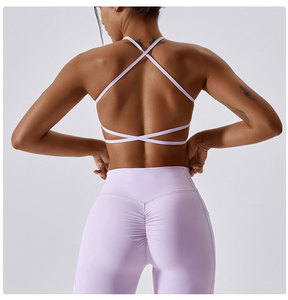 Ensemble de vêtements de sport pour femme 2026/27, 6 pièces, leggings taille haute élastiques, soutien-gorge de sport uni, ensemble de vêtements de sport sans couture côtelé et shorts, ensembles de fitness - Product Image 4