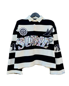 T-shirts courts et hauts à manches longues pour femmes, broderie gothique en pierre et imprimés graphiques hip-hop, coupe ample en coton - Product Image 1