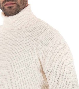 2024 personnalisé hommes ample à manches longues pull haute qualité coton tricots respirant couleur unie confortable élégant décontracté - Product Image 5