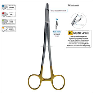 Porte-aiguilles droit TC Olsen-Hegar, instrument chirurgical en acier inoxydable, pointes en acier inoxydable allemand, tailles personnalisables - Product Image 4