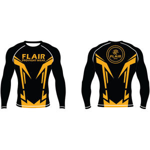 Personalizado Durable Nylon BJJ Rash Guard Larga Protección UV Anti-UV Compresión Camisa Transpirable y Cómodo - Product Image 1