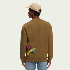 Precio al por mayor de fábrica, sudadera bordada transpirable de secado rápido para hombre, sudadera bordada de mezcla de algodón de nuevo estilo para hombre - Product Image 2