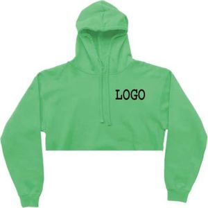Sweat-shirt à capuche court esthétique pour femmes, en molleton surdimensionné, pour l'hiver, directement de l'usine - Product Image 5