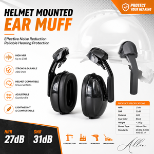 Protège-oreilles détachables, protège-oreilles anti-bruit industriels compatibles <span class=keywords><strong>avec</strong></span> les casques de sécurité à visière intégrale - Product Image 1