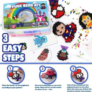 Ensemble de <span class=keywords><strong>mini</strong></span> <span class=keywords><strong>perles</strong></span> <span class=keywords><strong>Hama</strong></span> Melty personnalisées compatibles <span class=keywords><strong>perles</strong></span> à fusible en fer fondu bricolage - Product Image 4