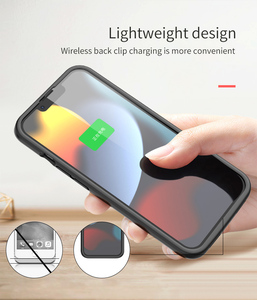 Nouveaux produits 2026 – Coque de téléphone portable avec <span class=keywords><strong>chargeur</strong></span> sans fil intégré, batterie externe intelligente, étui-batterie – Vente directe usine - Product Image 3