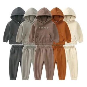 OEM ODM algodón niños Sudadera con capucha conjuntos de ropa de lana niños conjuntos personalizados pantalones de chándal y Sudadera con capucha conjunto niños ropa de los niños - Product Image 1