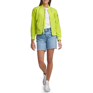 Veste bomber légère en gros pour femmes, vêtements d'extérieur, couleur personnalisée, veste courte de style sportif pour femmes - Product Image 5