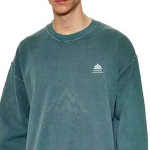 Venta caliente Precio barato Hombres Basics Acid Wash Sudaderas Mejor calidad de manga larga de calidad premium Acid Wash Sudadera - Product Image 3