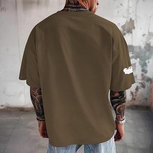 Camiseta Extra Grande para Hombre - Calidad Premium, Nuevo Modelo, Tejido de Poliéster/Algodón, Anti-Pilling y Transpirable, Manga Corta Informal - Product Image 3